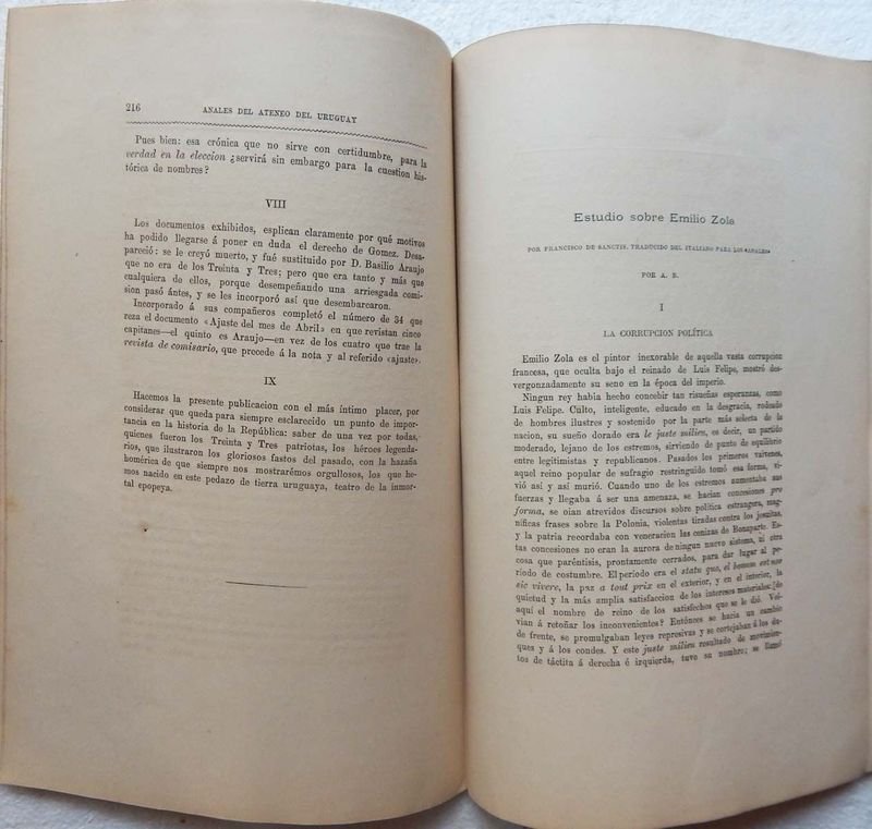 Revista Anales Del Ateneo Del Uruguay, Publicación Mensual de 1883 - imagen 5
