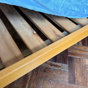 Cama de Dos Plazas con Cabecera Esterillada en Madera - imagen 4