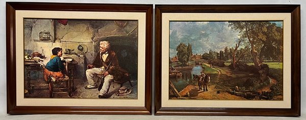 Dos pinturas de arte en óleo sobre lienzo